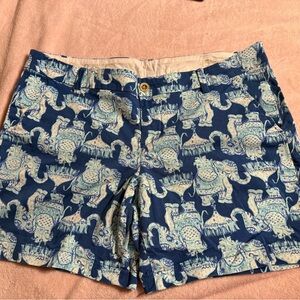 Lilly Pulitzer Blue and White Patterned Shorts